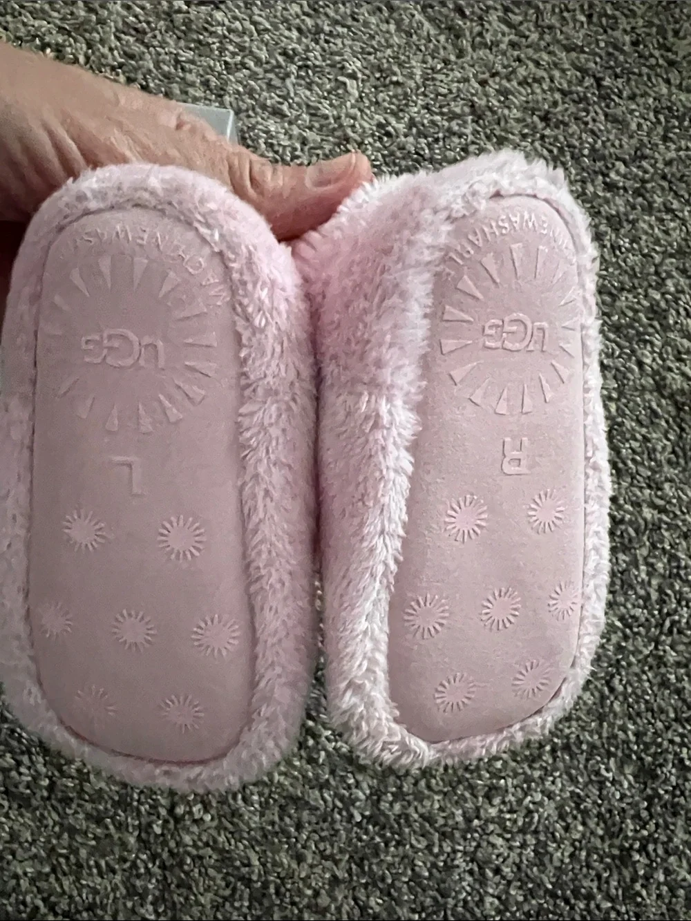 UGG Baby Soft Pink Plush Booties with Pull-Tab